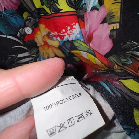 Tiki Mask Hawaiian Shirt Tropical Aloha Print Vacation Party Large - Picture 5 of 7